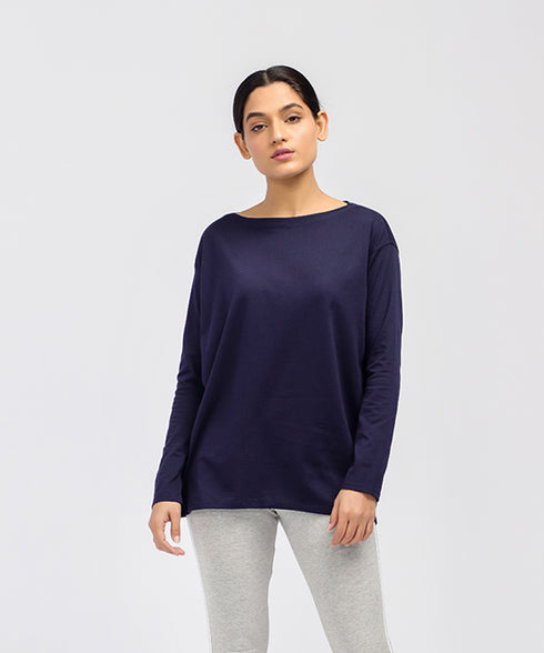 Women's Boat Neck Long Sleeve Tee